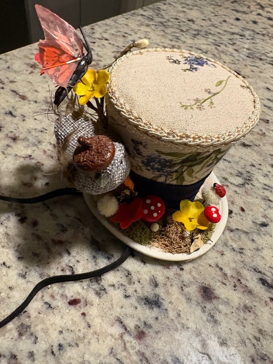 LITTLE MISS HATTITUDE Handmade Mini Top Hat Tea Party Kentucky Derby Fascinator main image 8